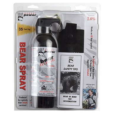 UDAP 18CP Magnum Bear Spray  with Chest Holster 308gr OC Pepper Up to 35 ft Range
