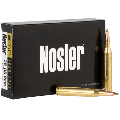 Nosler E-Tip 25-06 Rem 100 gr E Tip Lead Free 20 Per Box