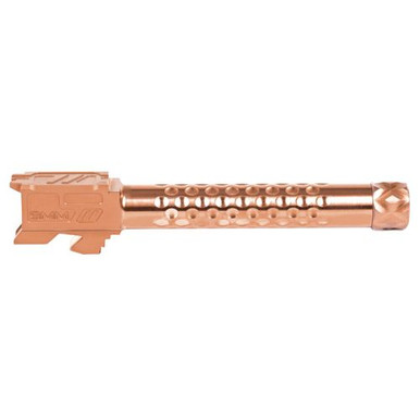 ZEV BBL17OPTTHBRZ Optimized Match  9mm Luger compatible with Glock 17 Gen 1-4 Bronze Threaded