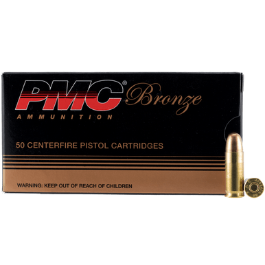 PMC 38SA Bronze 38 Super +P 130 gr Full Metal Jacket 50 Per Box