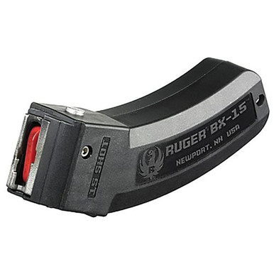 Ruger 90463 BX-15 15rd Magazine Fits Ruger 10/22/SR/American Rimfire/ 77/Charger 22LR BX-15 Black
