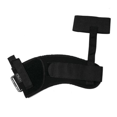 Uncle Mike's Ankle Holster w/Strap Kodra Black LH 3-4" Med Autos(.32-.380)