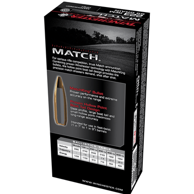 Winchester Match 223 Rem 69 gr Sierra MatchKing BTHP Rifle Ammo