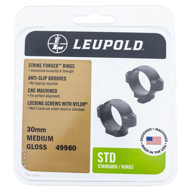 Leupold 51718 Standard Rings 2 Piece 30mm Low Matte Black