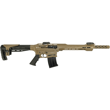 Citadel CBOSS2512FDE Boss25 12 Gauge Semi-Auto 3" 5+1 18.75" Black Steel Threaded Barrel, Flat Dark Earth Picatinny Rail Aluminum Receiver, Picatinny Handguards, Black Adj Cheek Riser Synthetic Stock
