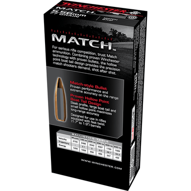 Winchester 5.56mm 77 Grain Match BTHP Competitive Target 20rd Box