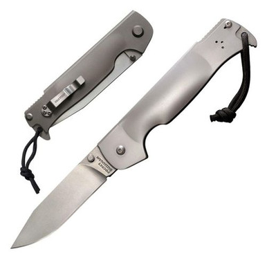 Cold Steel CS95FB Bushman Pocket 4.50" Folding Clip Point Plain Stone Washed 4116 Stainless Steel Blade/Stone Washed 420 Stainless Steel Handle Includes Pocket Clip