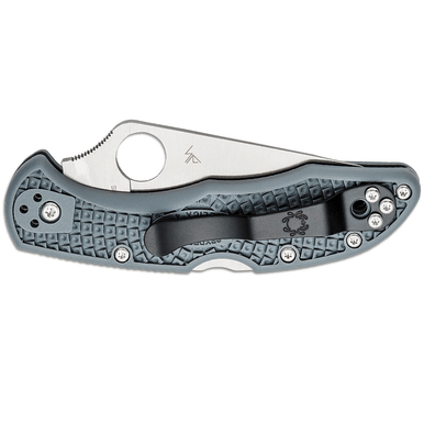 Spyderco C11FPGY Delica 4 Lightweight 2.88" Folding Drop Point Plain VG-10 Stainless Steel Blade/FRN Gray Handle
