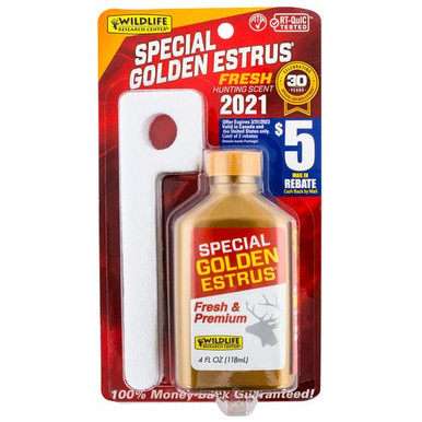 Wildlife Research 4054 Special Golden Estrus Buck Lure Deer Attractant Doe In Estrus Scent 4 oz