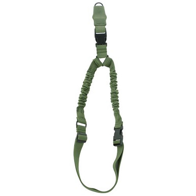 Aim Sports AOPS01G One Point Bungee Sling 1.25" W x 26" L Green Elastic Webbing Rifle