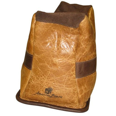 BenchMaster BMALBBKE American Bison Rifle Rest Front Bag Unfilled Brown Leather 24 oz