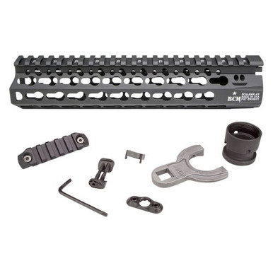 BCM KMRA9556BK KMR Alpha Handguard 9" L Aluminum with Black Anodized Finish & KeyMod Slots for AR-15