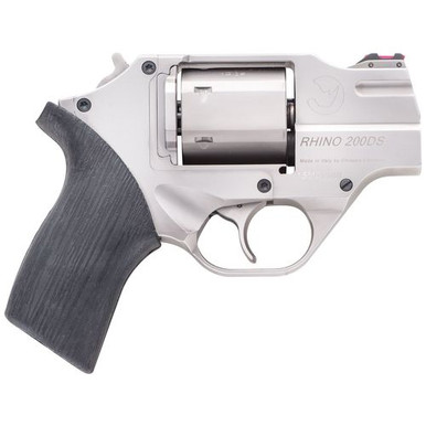 Chiappa Firearms CF340218 Rhino 200DS 357 Mag 6rd 2" Nickel-Plated Steel Barrel & Cylinder Nickel-Plated Aluminum Frame with Black Rubber Grip