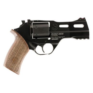 Chiappa Firearms 340219 Rhino 40DS 357 Mag 6rd 4" Blued Cylinder Black Steel Barrel Black Anodized Aluminum Frame with Walnut Grip