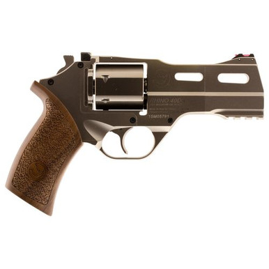 Chiappa Firearms CF340245 Rhino 40SAR *CA Compliant 357 Mag 6rd 4" Nickel-Plated Steel Barrel & Cylinder Nickel-Plated Aluminum Frame with Walnut Grip