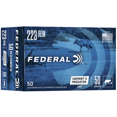 Federal American Eagle Varmint & Predator 223 Rem 50 grain, 50 Per Box - AE22350VP