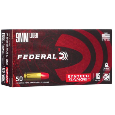 Federal AE9SJI American Eagle  9mm Luger 115 gr Total Syntech Jacket Round Nose (TSJRN) 50 Bx/ 10 Cs