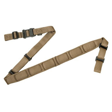 Magpul MS1 Sling - Padded Two-Point Coyote Nylon Webbing for Rifle - 1.25"-1.88" W x 48"-60" L - MAG545-COY