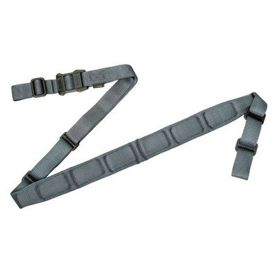 Magpul MS1 Sling - Padded Two-Point Gray Nylon Webbing for Rifle - 1.25" - 1.88" W x 48" - 60" L - MAG545-GRY