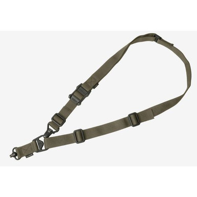 Magpul MAG515-RGR MS3 Single QD Sling GEN2 made of Nylon Webbing with Ranger Green Finish, Adjustable One-Two Point Design & QD Swivel for Rifles