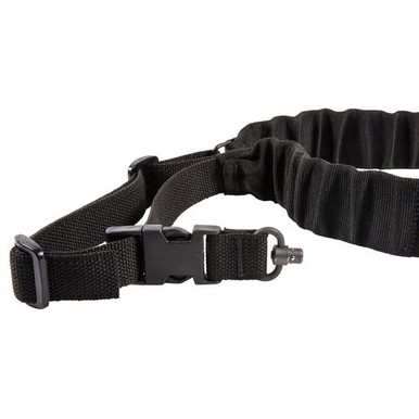 Blue Force Gear UDC200BGPBBK UDC Sling 2" W x 35"-55" L Padded Bungee Single-Point Black Cordura w/Push Button Adaptor
