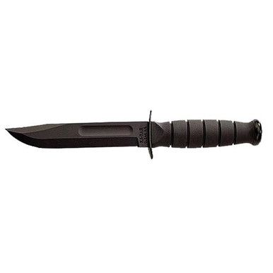 Ka-Bar 1256 Fighting/Utility  5.25" Fixed Clip Point Plain 1095 Cro-Van Blade Black Kraton G Handle