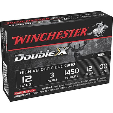Winchester Ammo Double X High Velocity 12 Gauge 3" 12 Pellets 00 Buck Shot - SB12300