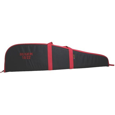 Ruger 27540 Embroidered Rifle Case 40" Black Endura with Red Ruger Logo, Self Healing Zipper & Foam Padding for Ruger 10/22