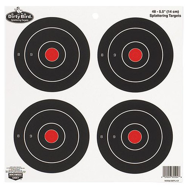Birchwood Casey 35504 Dirty Bird  Bullseye Hanging Tagboard Target 5.50" 12 Per Pack