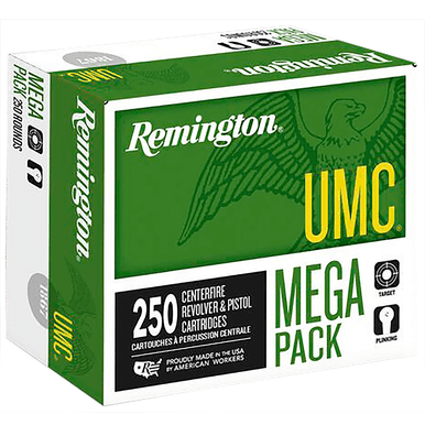 Remington 40 S&W 165 gr Full Metal Jacket Mega Pack 250 Per Box Handgun Ammo