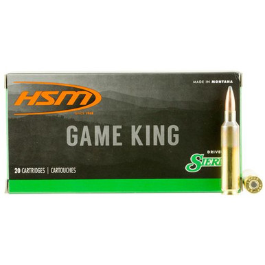 HSM 65X2843N Game King  6.5x284 Norma 140 gr Sierra GameKing Spitzer Boat-Tail 20 Bx/ 25 Cs