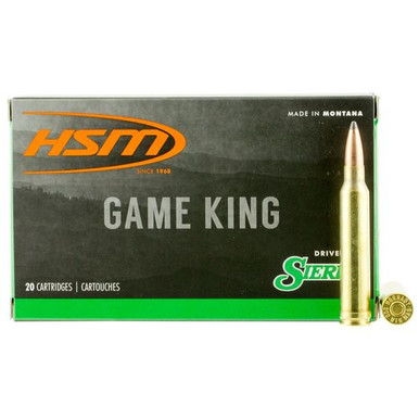HSM 300WINMAG41N Game King  300 Win Mag 180 gr Sierra GameKing Spitzer Boat-Tail 20 Bx