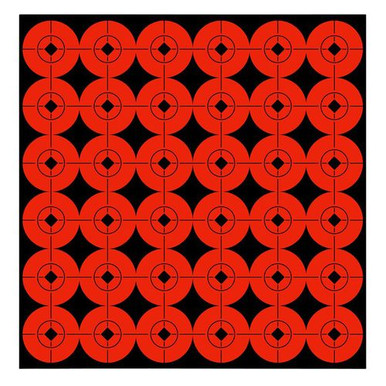 Birchwood Casey 33901 Target Spots  Self-Adhesive Paper Bullseye Black/Orange 360 Targets