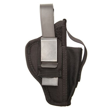 Blackhawk 40AM02BK Nylon Ambidextrous Multi-Use Holster with Mag Pouch - Black - Fits 3"-4" Medium/Large Double Action Revolvers