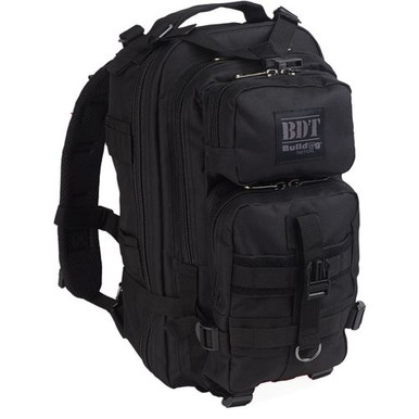 Bulldog BDT410B BDT Tactical Backpack Compact Style with Black Finish, 2 Main & Accessory Compartments, Hydration Bladder Compartment & Molle, Alice Compatible 18" H x 10" W x 10" D