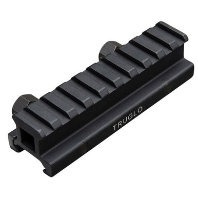 TruGlo TG-8980B Riser Mount  Black Hardcoat Anodized AR-15 AR-Platform 0.75" Mount Height Picatinny Rail