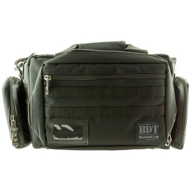 Bulldog BDT930B BDT Tactical Range Bag XL Size with Black Finish, 4 Large Exterior Molle Pouches, Large Main Compartment & Deluxe Padded Adjustable Shoulder Strap 9" H x 22" W x 18" D Interior Dimensions