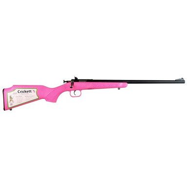 Crickett KSA2220 Crickett  22 LR 1rd 16.13" Blued Pink Synthetic Stock Right Hand (Youth)