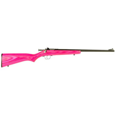 Crickett KSA2225 Crickett  22 LR 1rd 16.12" Blued Pink Laminate Stock Right Hand (Youth)