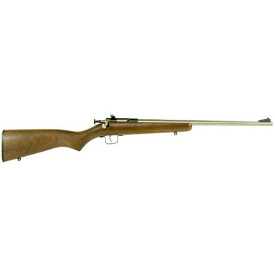 Crickett KSA3238 Crickett  22 LR 1rd 16.13" Blued Receiver Stainless Barrel Walnut Stock Right Hand (Youth)