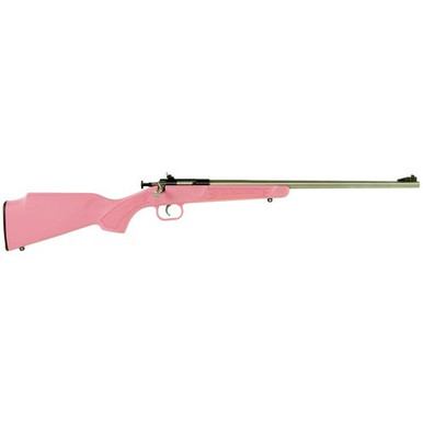 Crickett KSA2221 Crickett  22 LR 1rd 16.13" Stainless Steel Pink Synthetic Stock Right Hand (Youth)