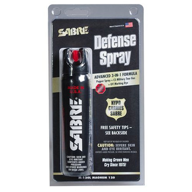 Sabre M120L Magnum Self Defense Police Magnum Pepper Spray 8-10 ft Range 4.36 oz