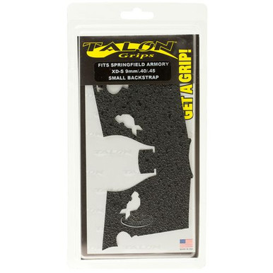 Talon Grips 207R Adhesive Grip  Textured Black Rubber for Springfield XD-S 9,40,45 with Small Backstrap