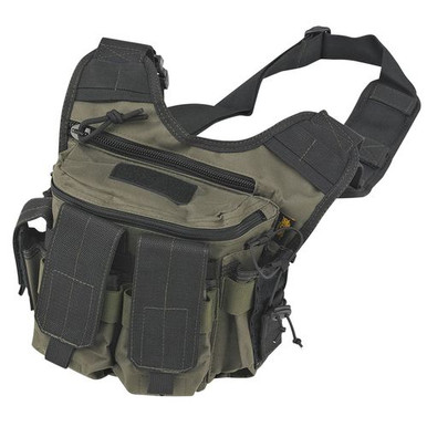 US PeaceKeeper P20305 Rapid Deployment Pack  Shoulder Sling 600D Polyester OD Green w/Black Accents 12" L x 10" H x 3" D