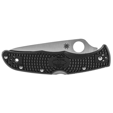 Spyderco C10PSBK Endura 4 Lightweight 3.75" Folding Drop Point Part Serrated VG-10 Stainless Steel Blade/FRN Black Handle