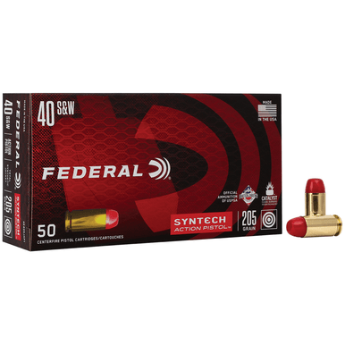 Federal AE40SJAP1 American Eagle  40 S&W 205 gr Total Syntech Jacket Flat Nose (TSJFN) 50 Bx/ 10 Cs