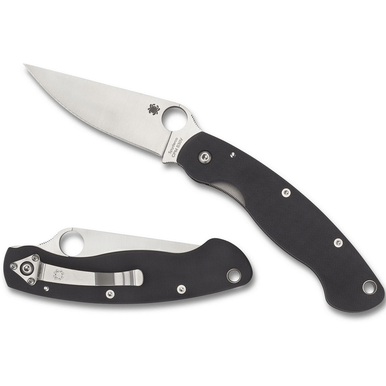 Spyderco C36GPE Military  4" Folding Modified Clip Point Plain CPM S30V Stainless Steel Blade/G10 Black Handle