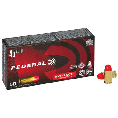 Federal AE45SJAP1 American Eagle  45 ACP 220 gr Total Syntech Jacket Flat Nose (TSJFN) 50 Bx/ 10 Cs