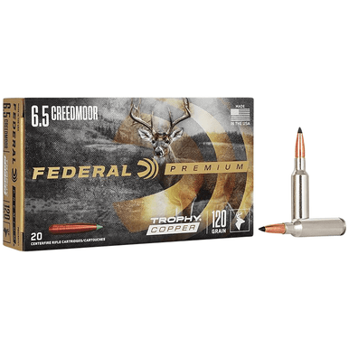 Federal P65CRDTC1 Premium  6.5 Creedmoor 120 gr Trophy Copper (TC) 20 Bx/ 10 Cs