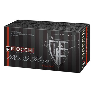 Fiocchi 762TOK Training Dynamics  7.62x25mm Tokarev 88 gr Full Metal Jacket (FMJ) 50 Bx/ 20 Cs